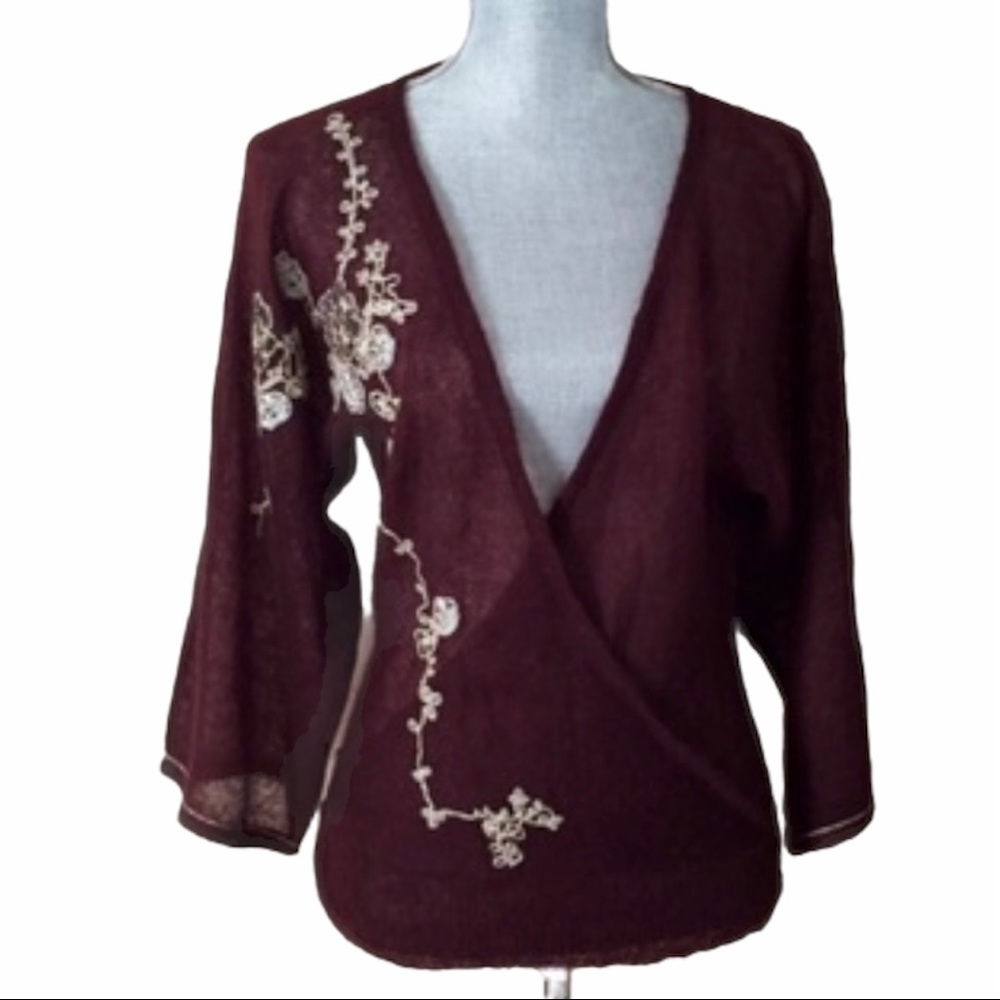 Vintage Arden B Sheer Mohair & wool sweater, M